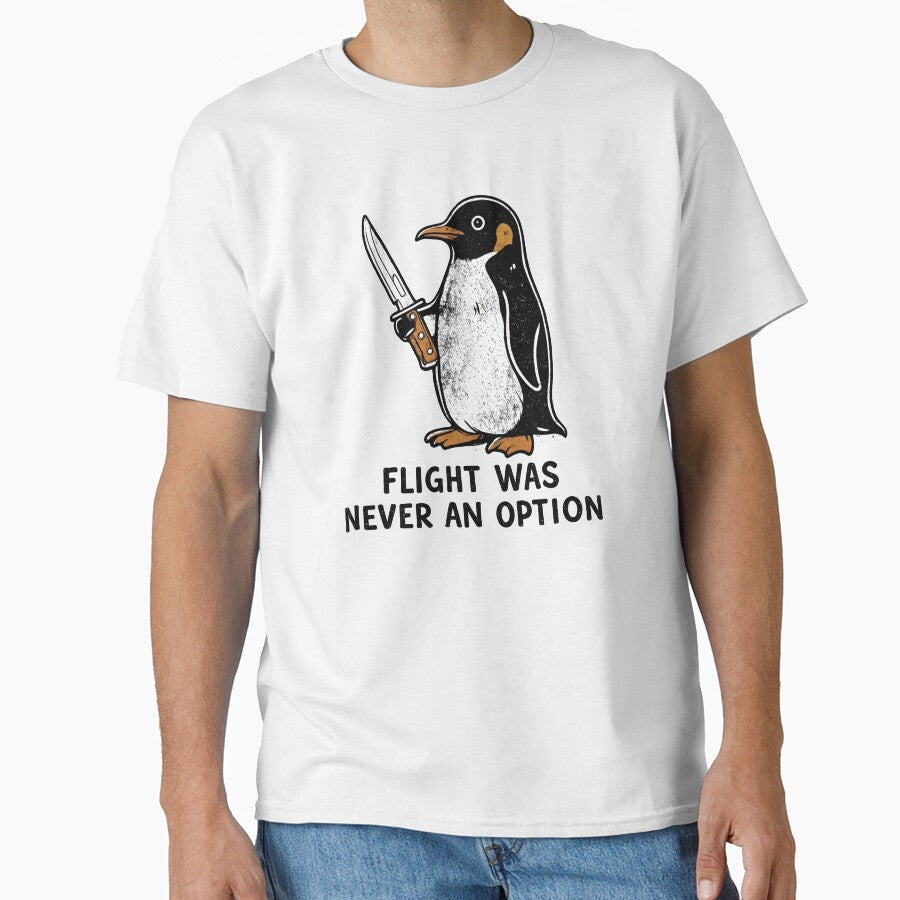 Flight Was Never An Option Sarcastic Penguin by retro-and-rust
