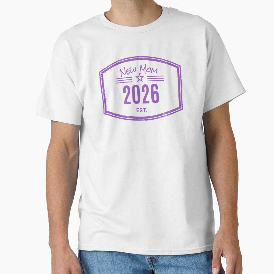 Arrivals range - New Mom Est. 2026 Vintage Emblem by Teacuppupdesign