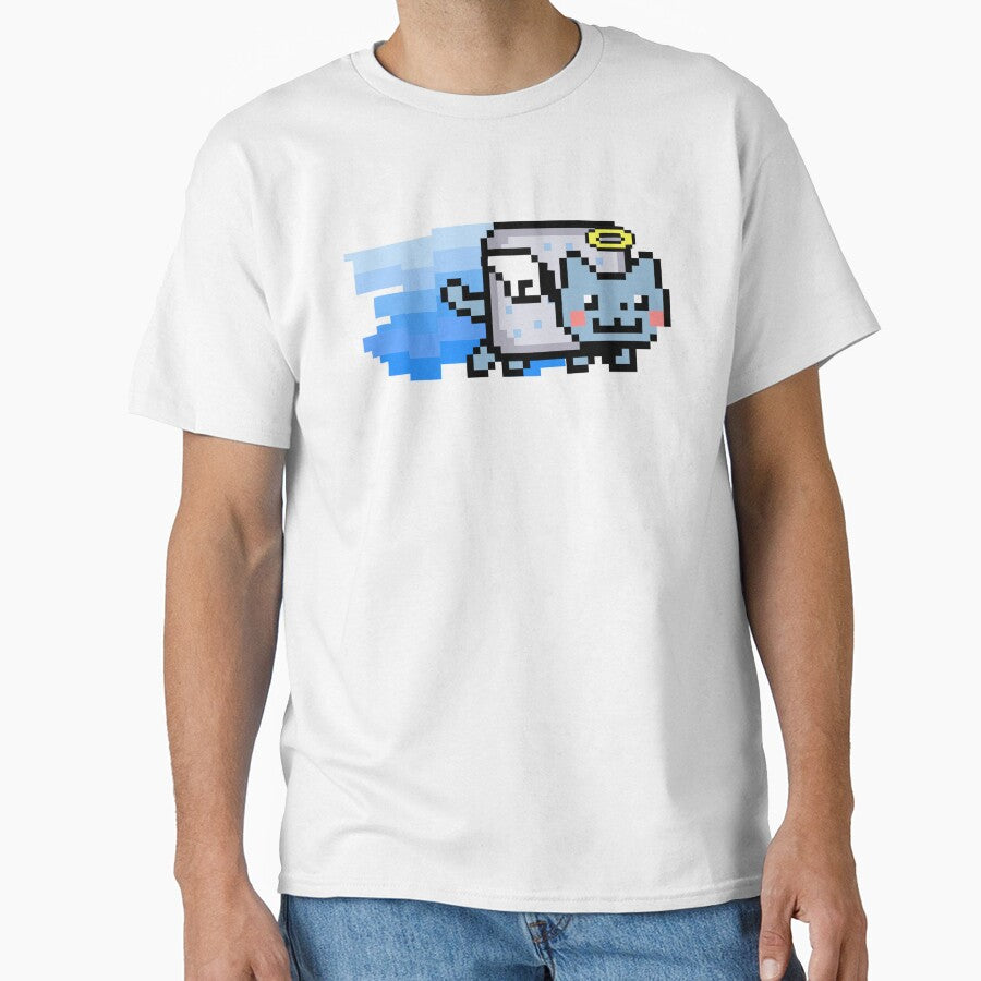 Angel Nyan Cat Pixel Art Y2K Retro Internet Aesthetic by TrxshWear