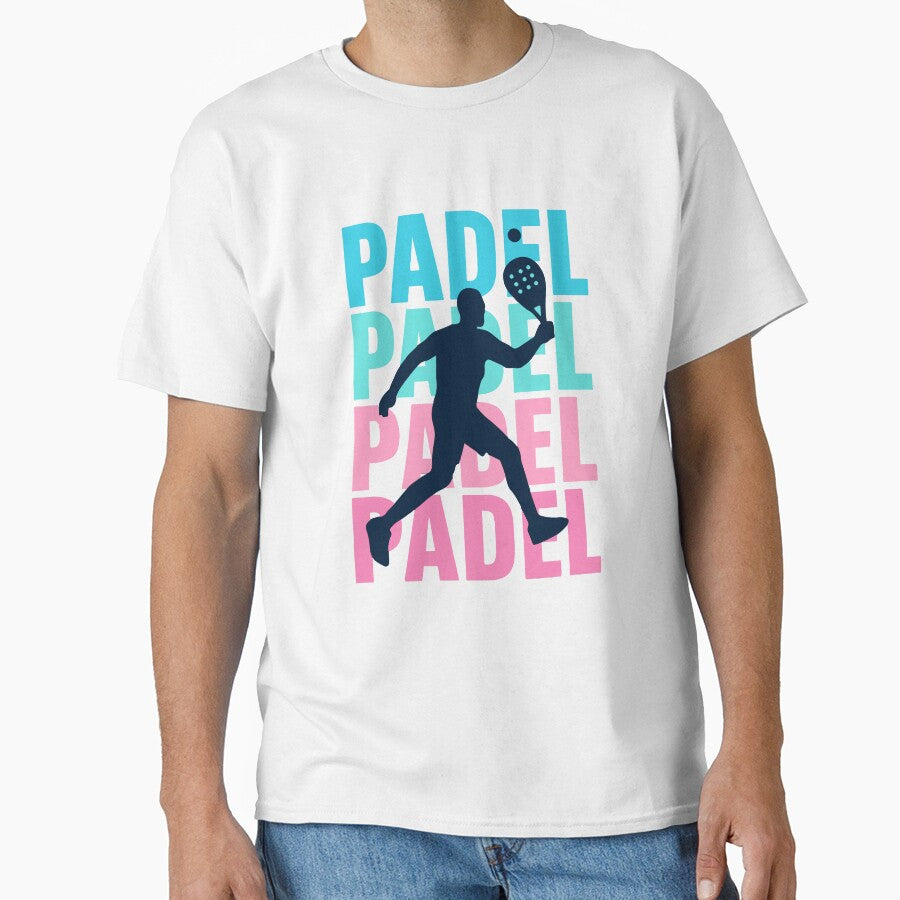Padel/ tennis fan/ sports/ Padel Passion - Colorful Padel Tennis Silhouette Design by Krasnovaovaova
