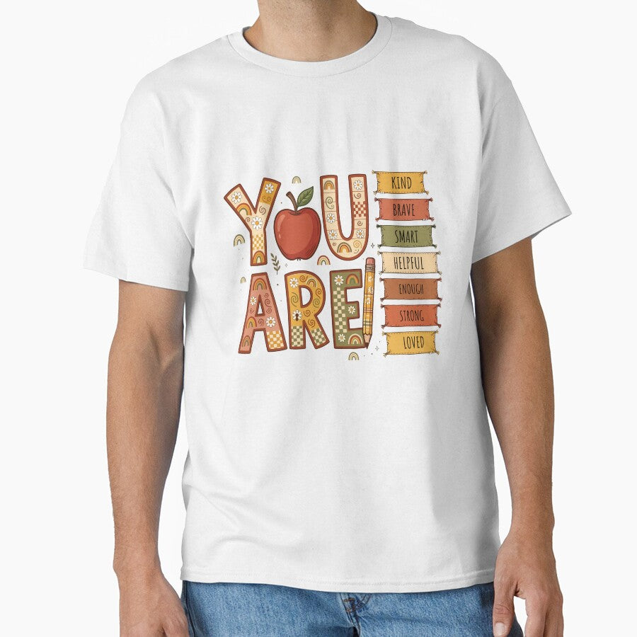Elementary Boho Rainbow You Are Enough Motivational by SaltCreatives