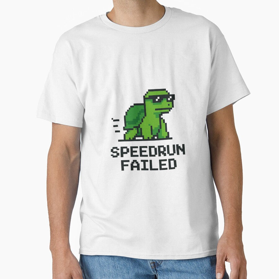 Speedrun Failed – Funny Pixel Turtle Design by SlomianyPisarz