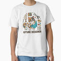 Cute Cat Future Designer Kids T-Shirt – Creative Cat Cartoon by DIRTYSKETCHH