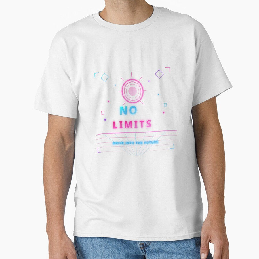 No Limits - Retro Synthwave Outrun Neon Design by Pickmash