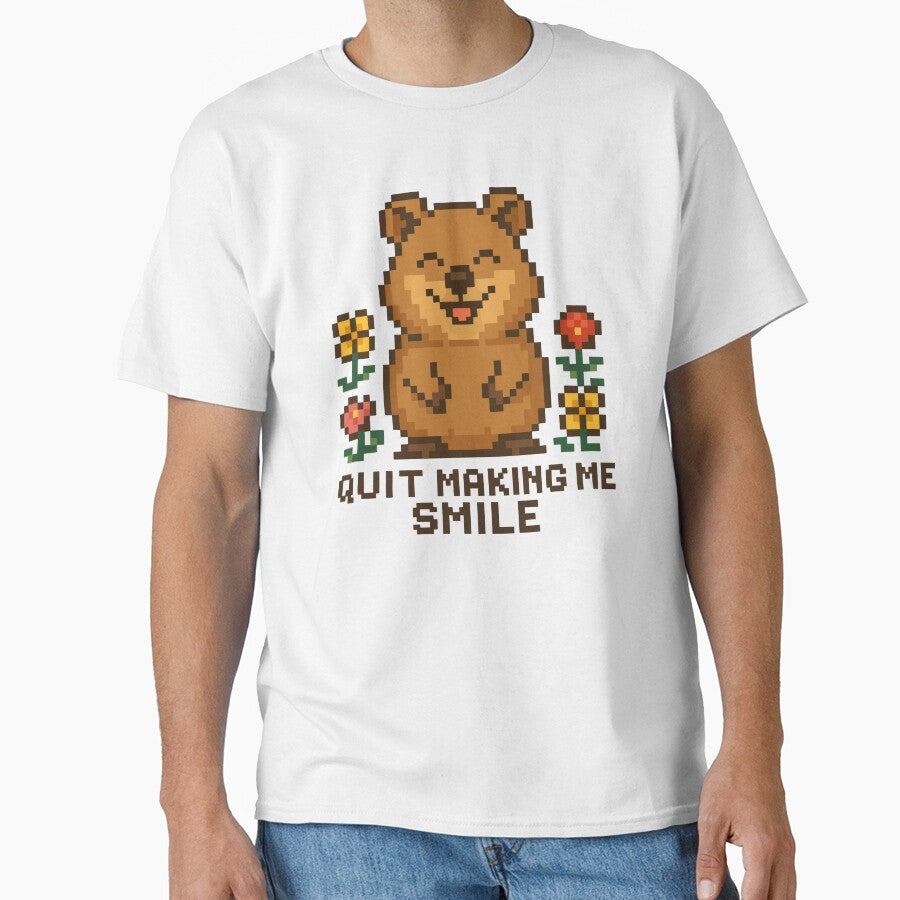 Quit Making Me Smile – Happy Quokka Pixel Art by NaturePixel