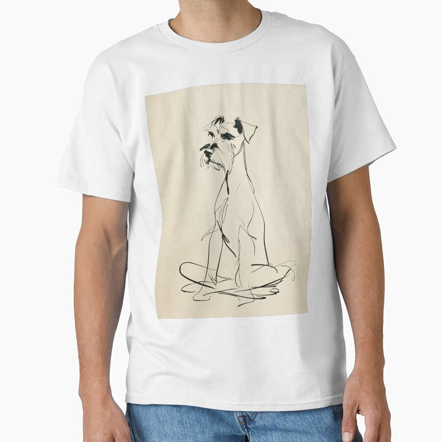 Minimalist schnauzer in yoga position sketch by lautir
