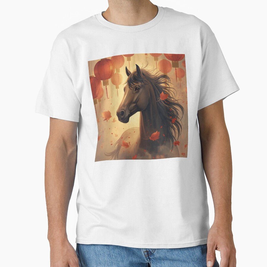Majestic Horse with Floating Red Lanterns by Asiantrendzz