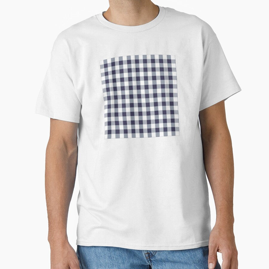 Astral Aura Navy Blue Gingham Print Pattern by Flip & Flop