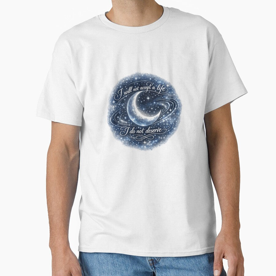 Celestial Moon Quote Shirt – Cosmic Spiritual Motivation by AMICO77