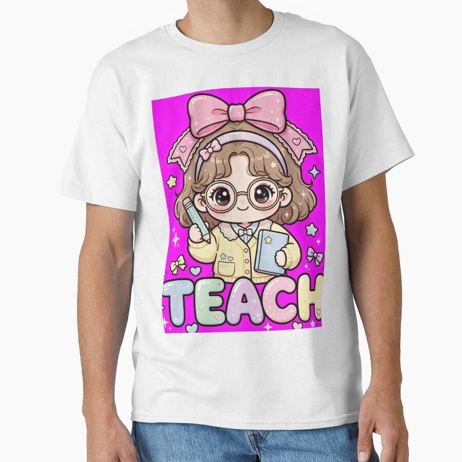 Coquette Teacher Pink Bow Pastel - Y2K Teacher Aesthetic by Petringo