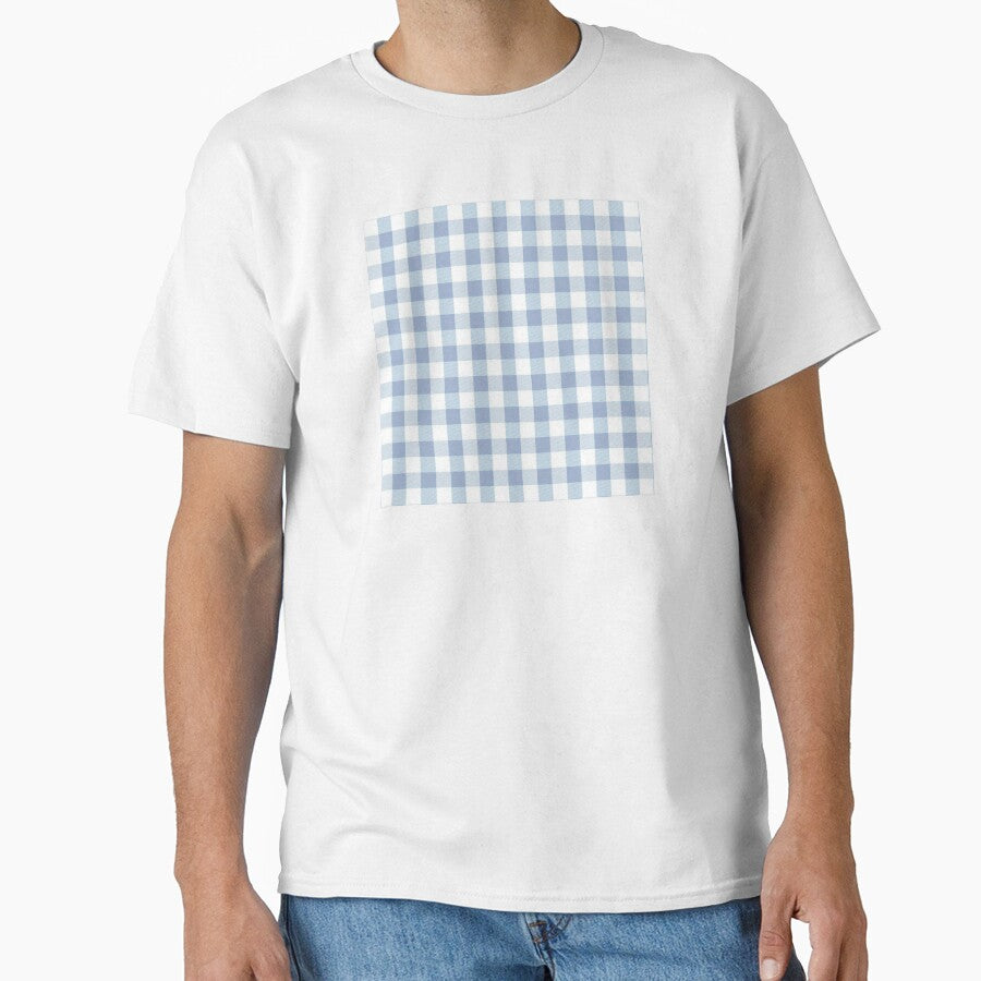 Powder Blue Gingham Print Pattern by Flip & Flop