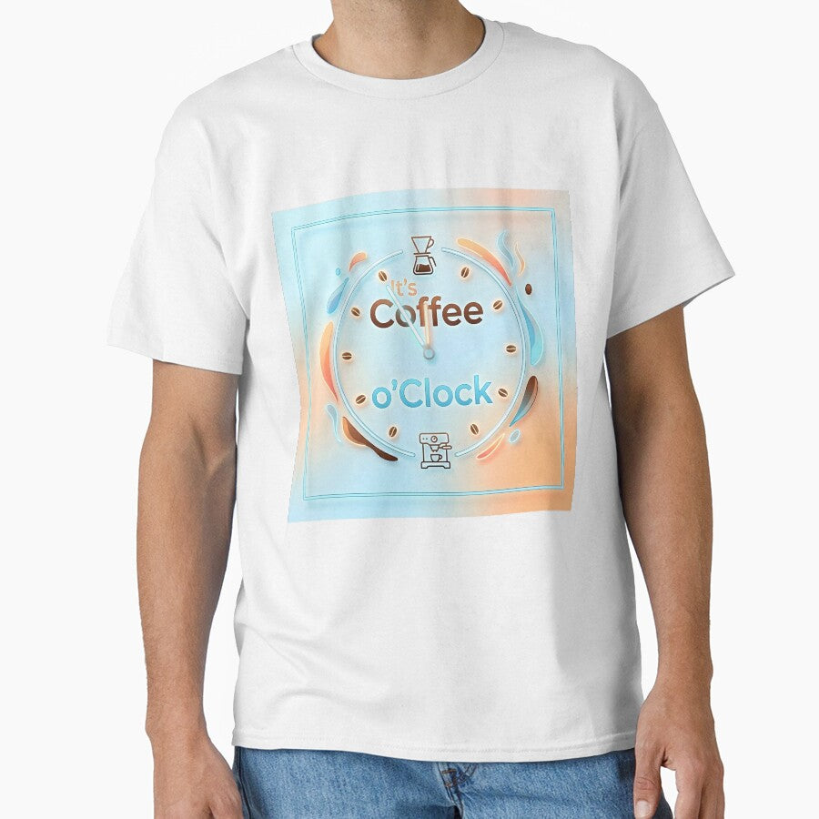 Modern Minimalist It's Coffee o'Clock Design by Sybille-Yates
