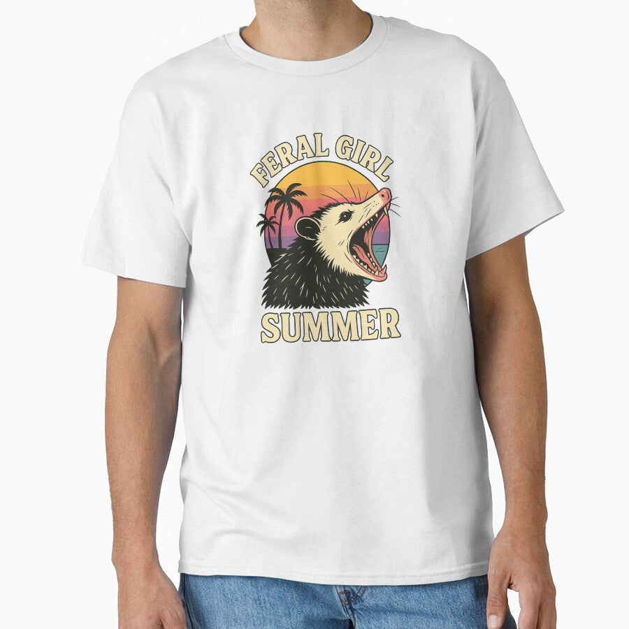 Feral Girl Summer Possum – Funny Retro Meme Aesthetic by FrameFlow