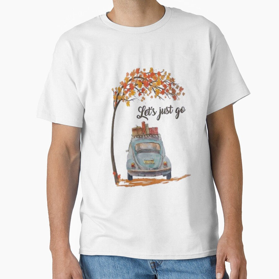 Letter & Car Print T-Shirt, Crew Neck Short Sleeve T-Shirt, Casual Every Day Tops, Women's Clothing by Do-It-Over