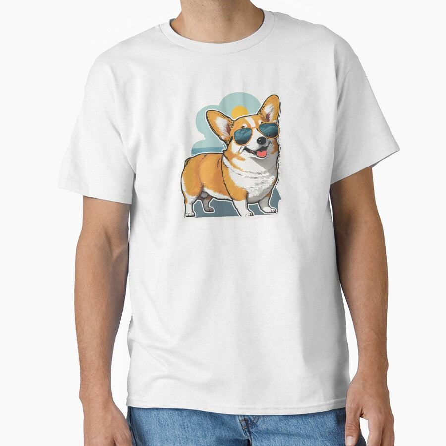 Cute corgi with sunglasses sticker by Victorsju