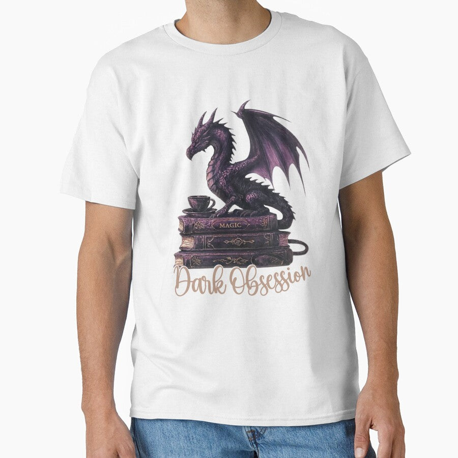 Dark Romance Book Dragon Art by CottonandQuill
