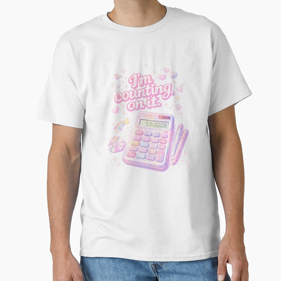 Girl Math: I'm Counting On It 53180008 Calculator Meme Sticker | Funny Pink Aesthetic Gift by DeluluDept
