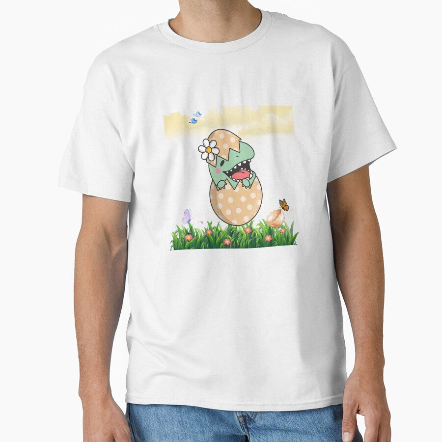 Just Hatched! Cute Baby Dinosaur Emerging from Egg by "Deepika Doodles"