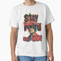 Stay Weird Surreal Art with Bold Text and Portrait by PawAutumn