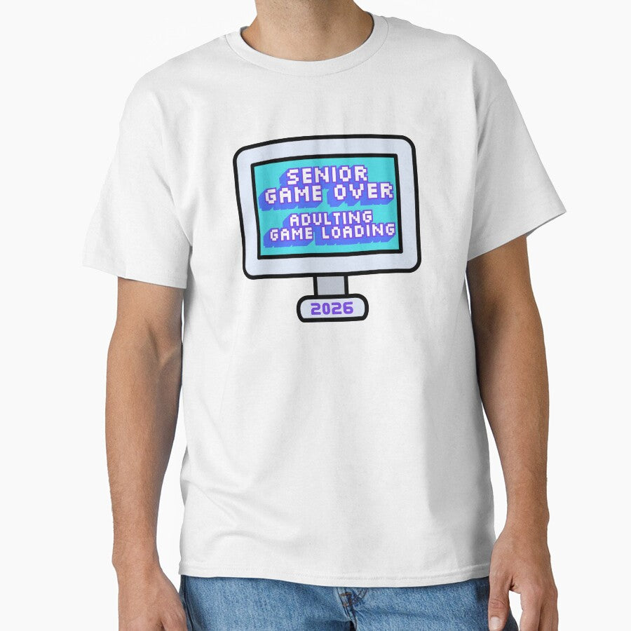 Gaming Senior Graduation T-shirt — Gamer Grad Class of 2026 Gift by SquirrelDesignLLC