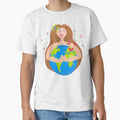 Woman hugging planet Earth by OM-lova