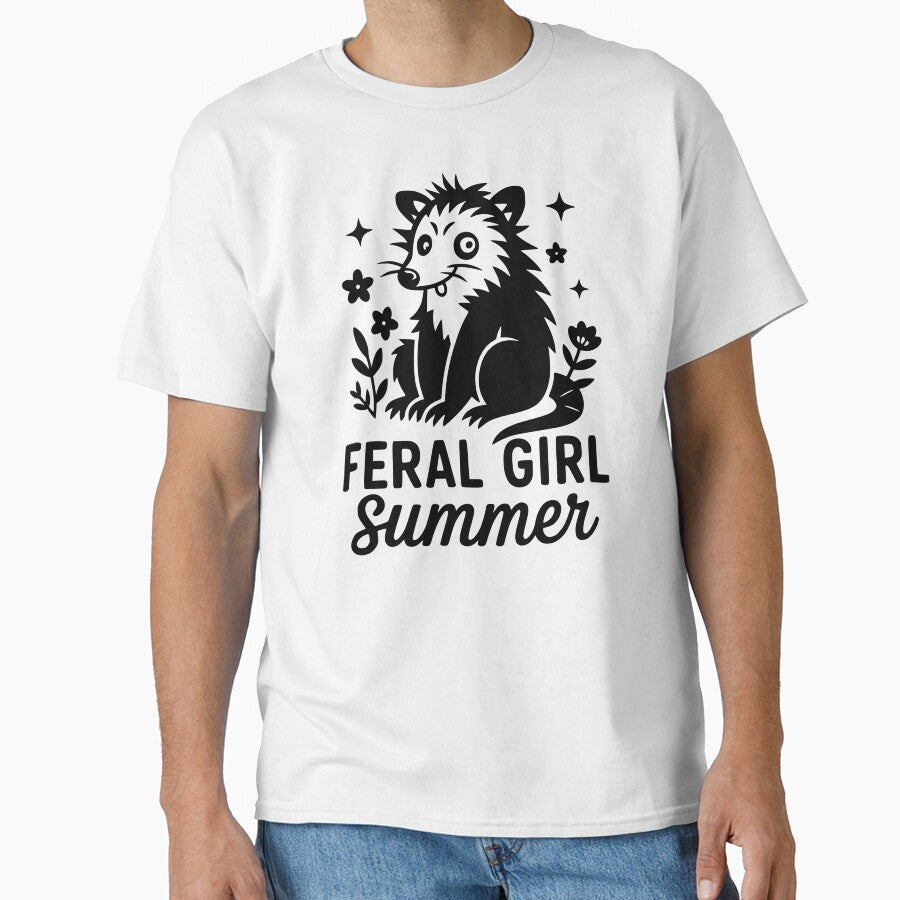 Feral Girl Summer Possum Funny Opossum Meme by Eh Plus Designs