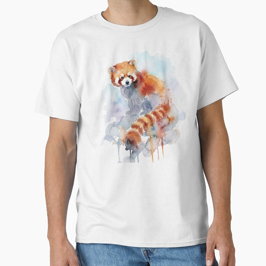 Adorable Red Panda Watercolor by caracatita75
