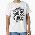Running on Coffee and Chaos Funny Tired Dads Club Coffee Lover by gunaone-design