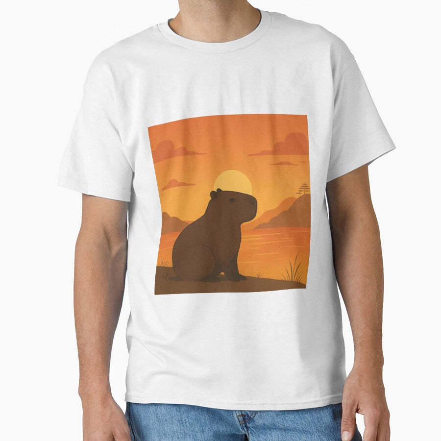 Capybara Sunset Vibes – Peaceful & Majestic by Capybarastore_77