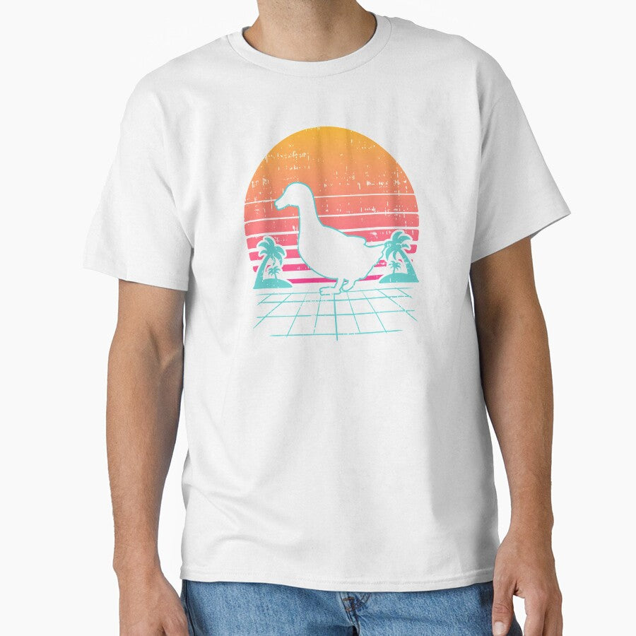 Vaporwave Art - Duck Aesthetic 80s Retro Farm Animal Farmer Gift by Hitagivapor