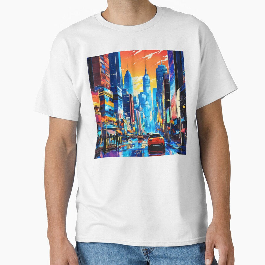 Pop Art Culture Colorful Comic-Style Urban City by DEC02