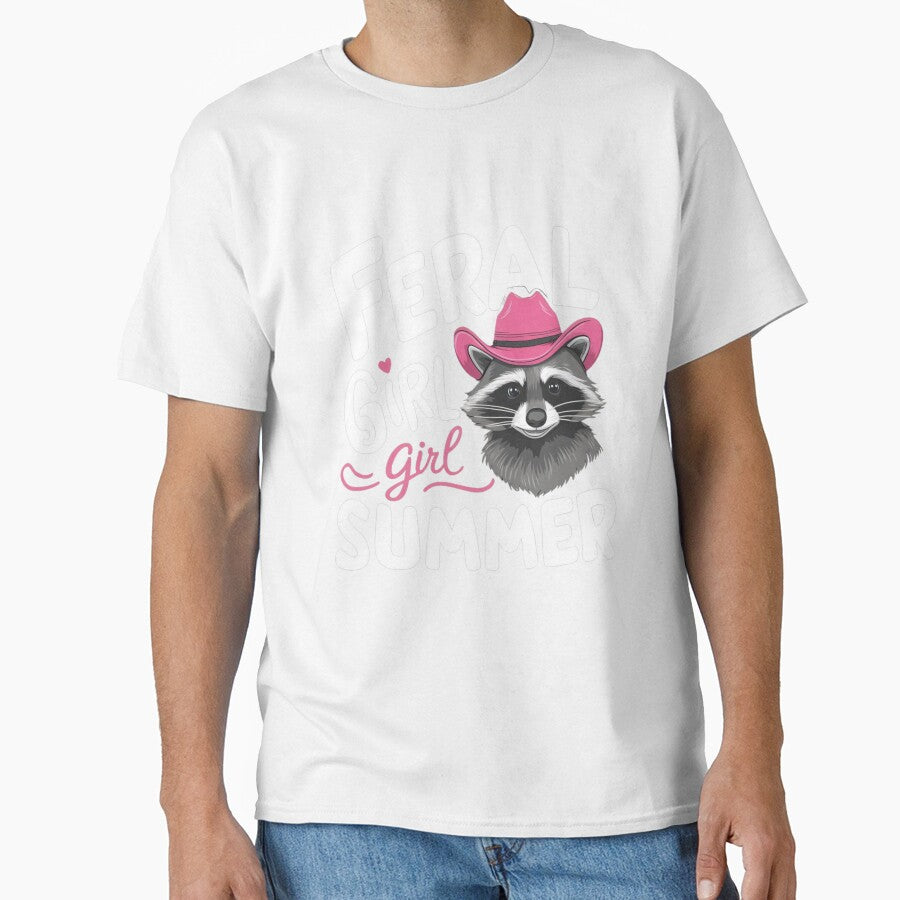 Raccoon head with the words "FERAL GIRL GIZE SUMMER" by MyNiceDesigns
