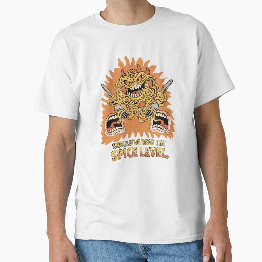 Should’ve Read the Spice Level – Funny Spicy Noodles Comic Horror Design by Popstudio85