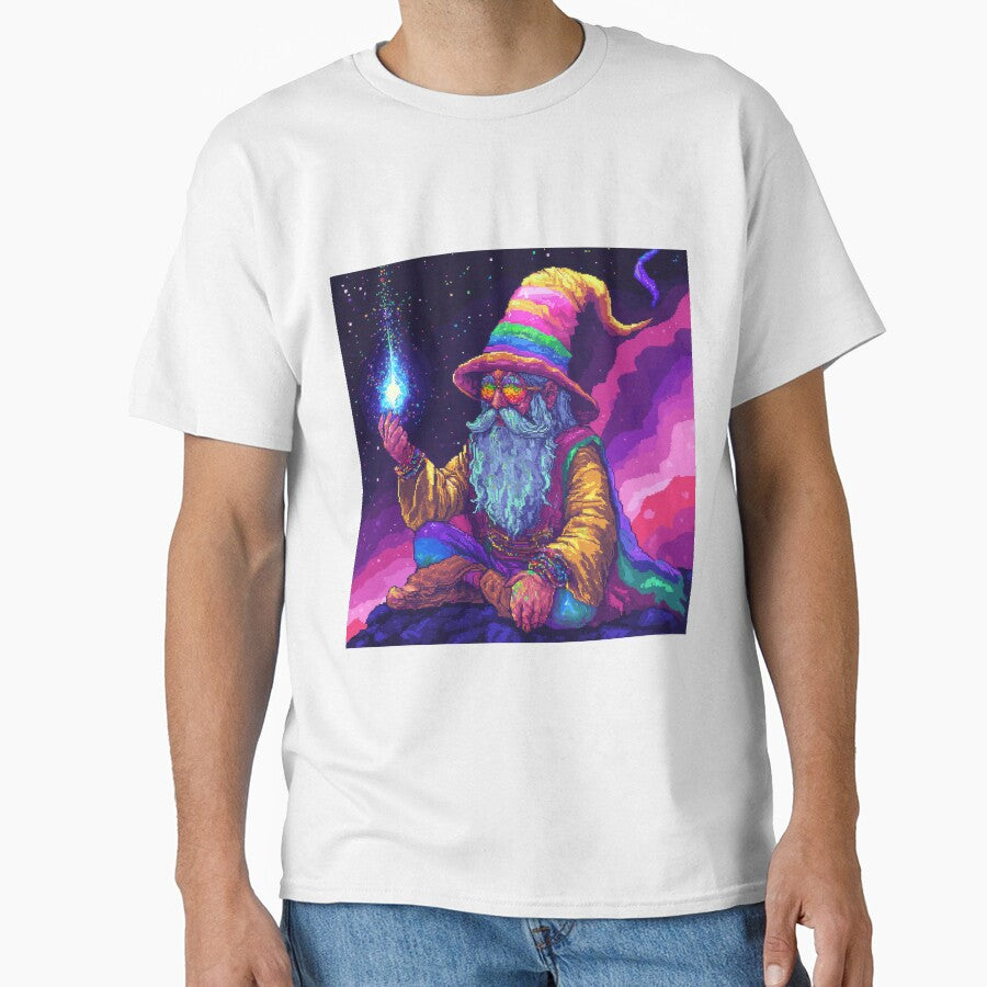 Space Wizard Rainbow Pixel Art by Kaos-Bit