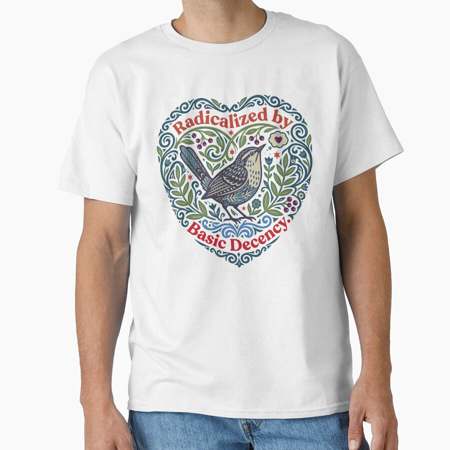 Funny Floral Radicalized by Basic Decency Feminist Activist by gear-posters