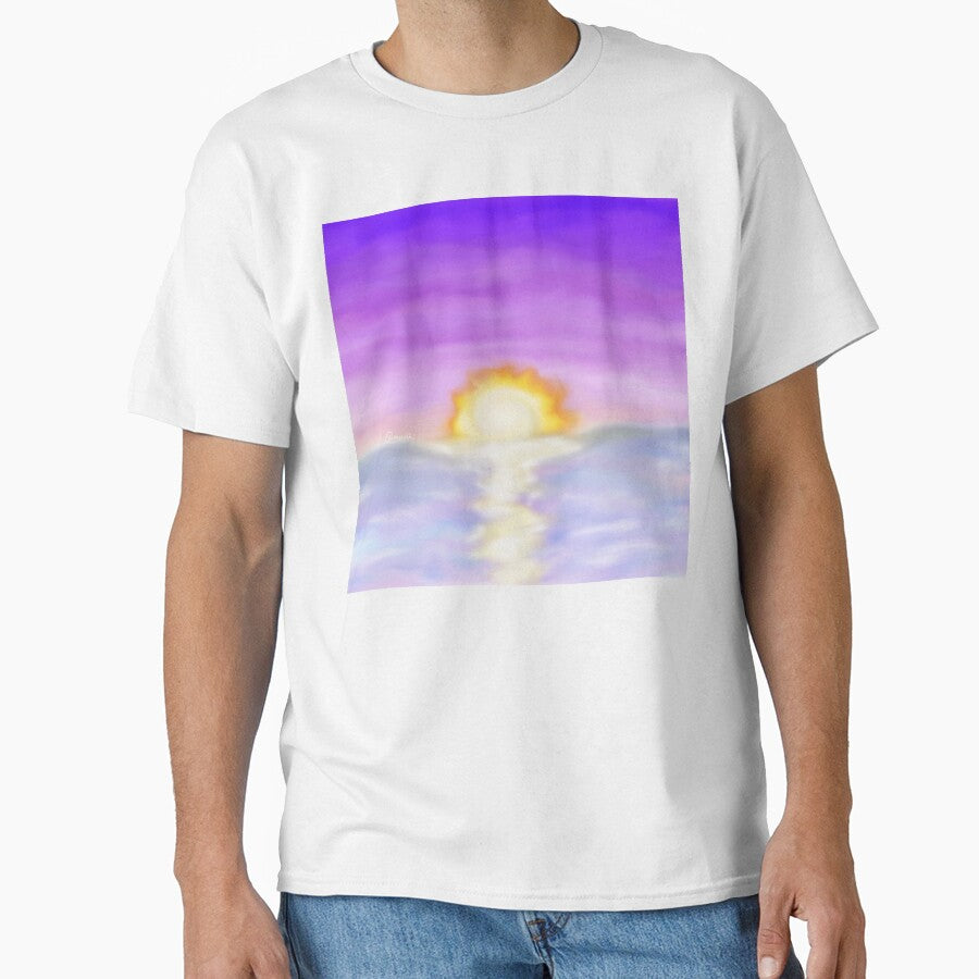 Purple sunset drawing by Mermaso Art