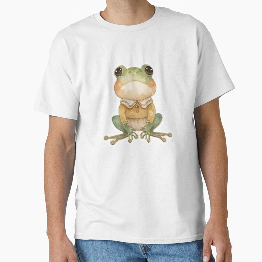 Cute Frog Sitting on a Mushroom by Happy4uuuu