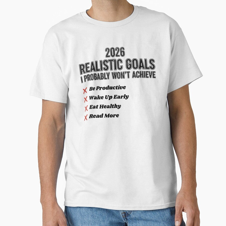 2026 Realistic Goals I Probably Won’t Achieve – Funny New Year Checklist by scanusha1979