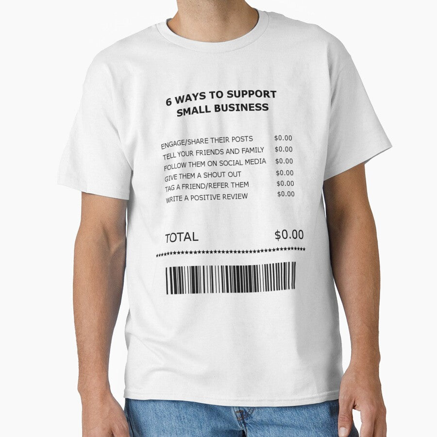Six Free Ways to Support Small Business Receipt by Deborah Camp