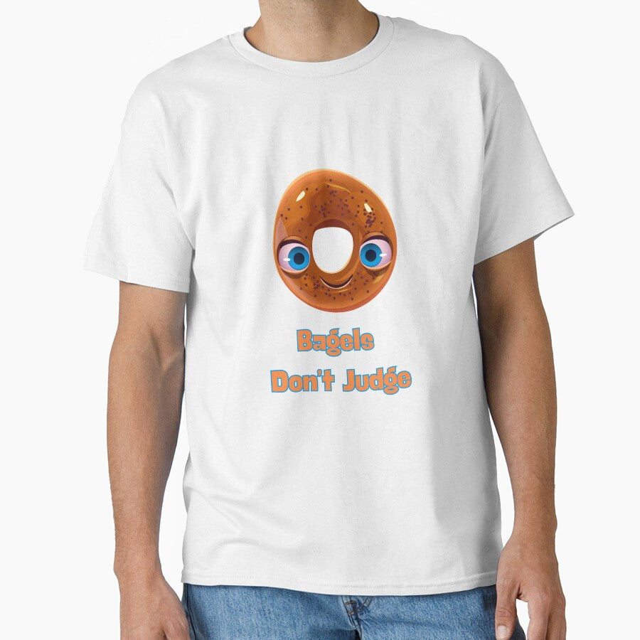 Bagels Don’t Judge - Funny Bagel Lover Iconic Food Design by TousheArt