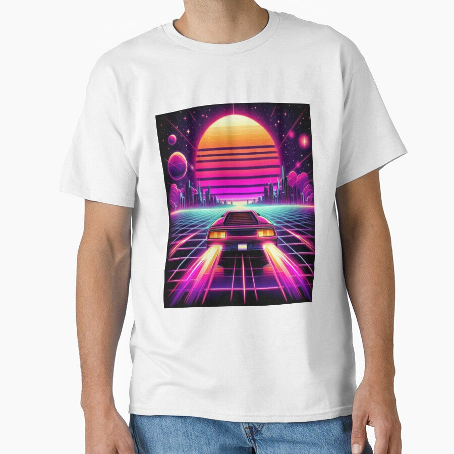 Outrun the Future - Retro 80s Synthwave Neon Space Drive by RetroRascalStudio