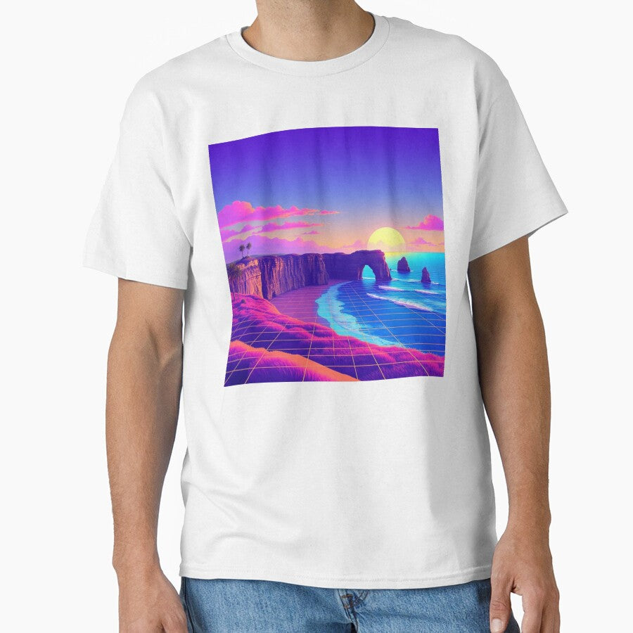 Vaporwave Twelve Apostles Sunset Grid Aesthetic by EllDAV777