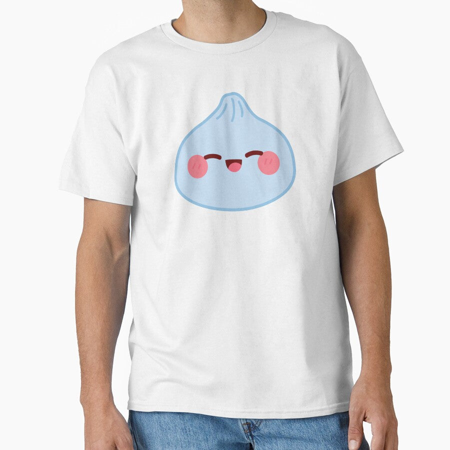 Blue squishy Dumpling – Cute Kawaii Food Character Design by EmeraldeaArt