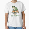 It Is What It Is – Funny Frog on Mushroom Design by Dogandesighn