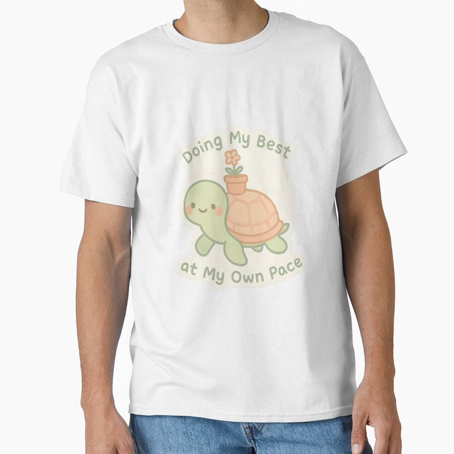 Doing My Best - Cute Turtle Motivational Self-Care Sticker by Trendy Sticker & Merch Collection - Express Yourself