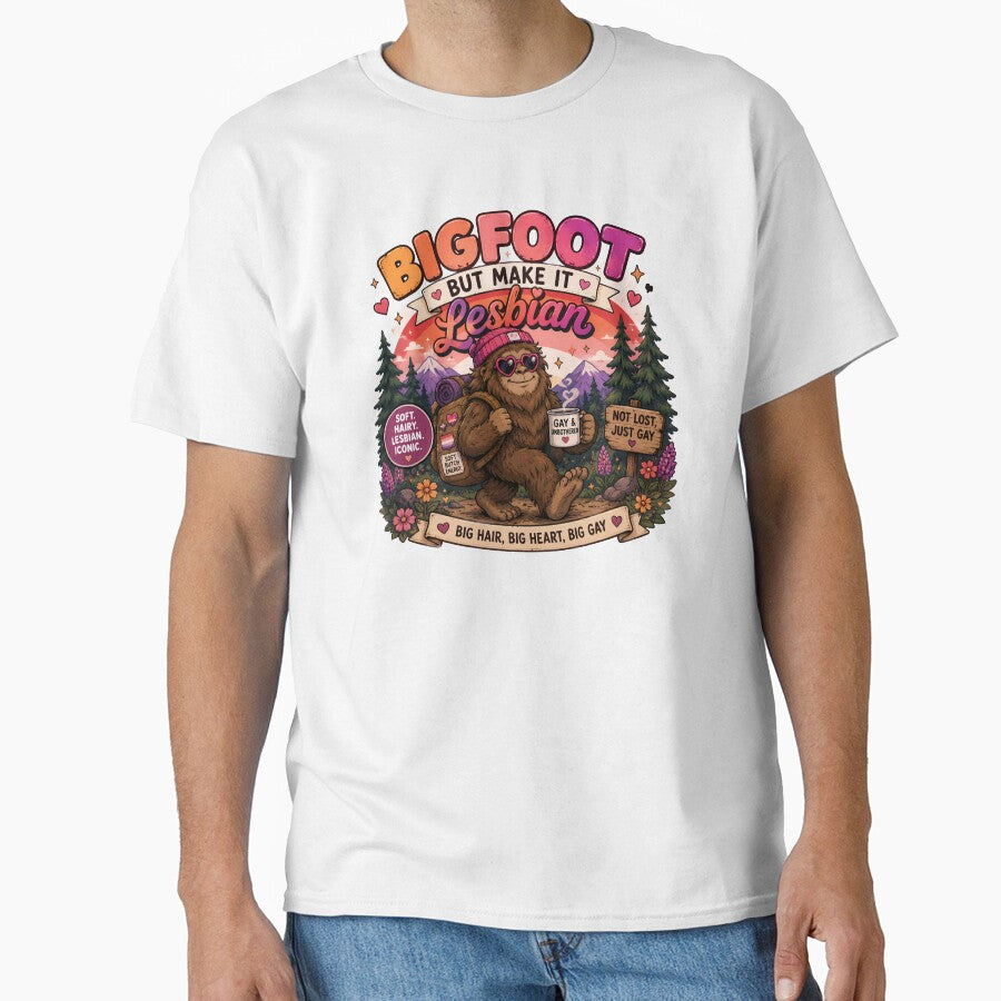 Bigfoot But Make It Lesbian | Pride Creatures Collection | LGBTQ Mascots | Emotional Support Animals | Cute Queer Stickers by VectorJoy