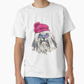 Pink glass with hat puppy by LionessLove
