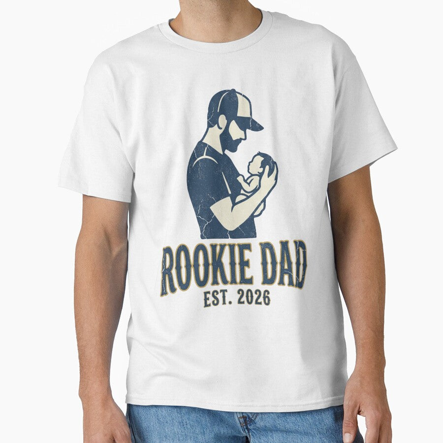Rookie Dad Shirt New Dad Gift First Time Father T-Shirt Funny Fatherhood Tee Baby Shower Gift for Dad New Baby Announcement by PrintMemeLab