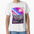 Abstract Synthwave Piano Keys Retro Sunset by xuxqhpbmr34