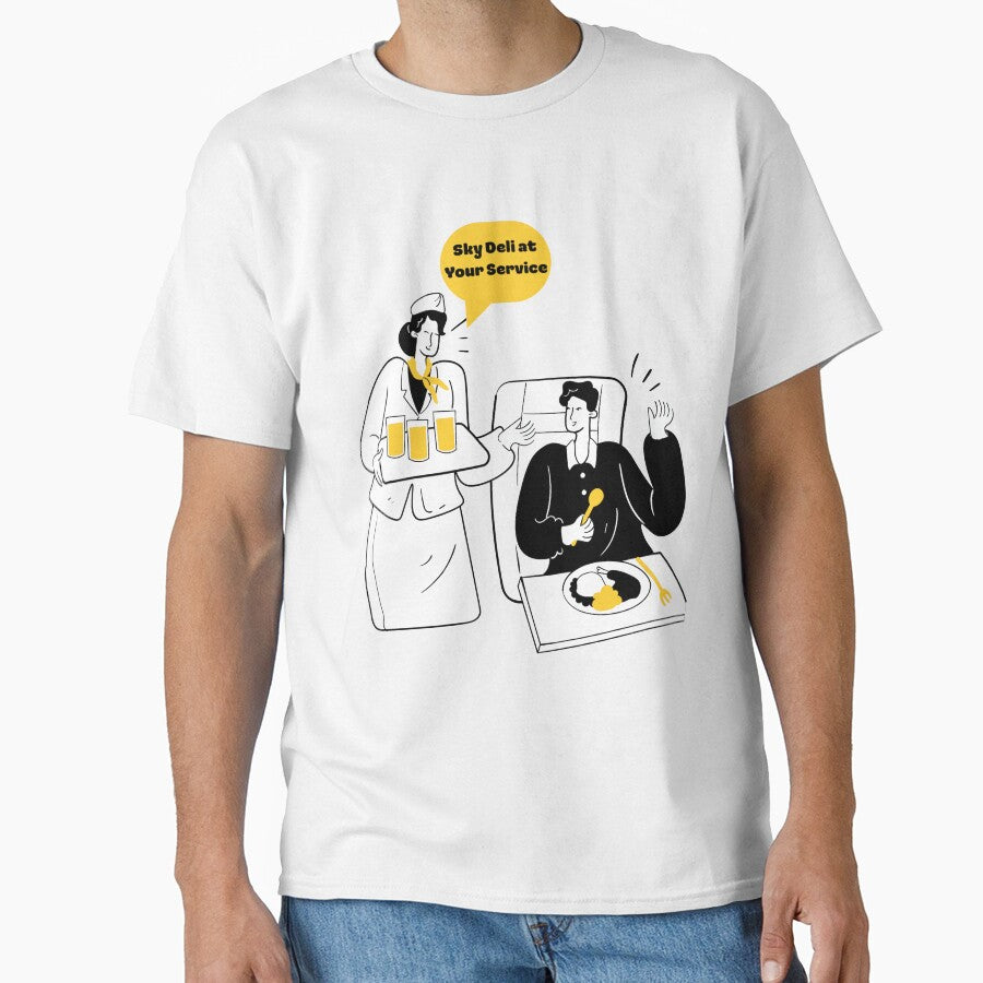 Sky Deli at Your Service – Funny Flight Attendant Design by AirmanTalha